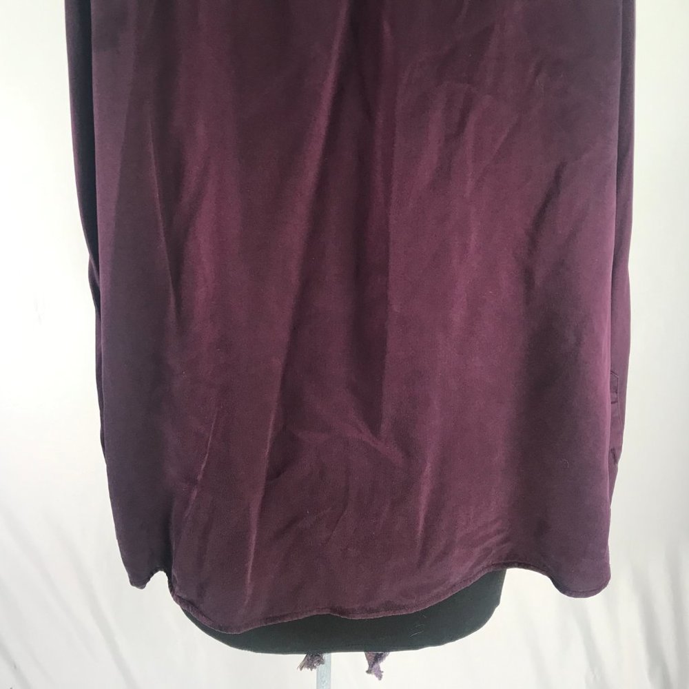 90's Vintage Ralph Lauren Eggplant Purple Silk Pussybow Button Up Blouse - Picture 11 of 12